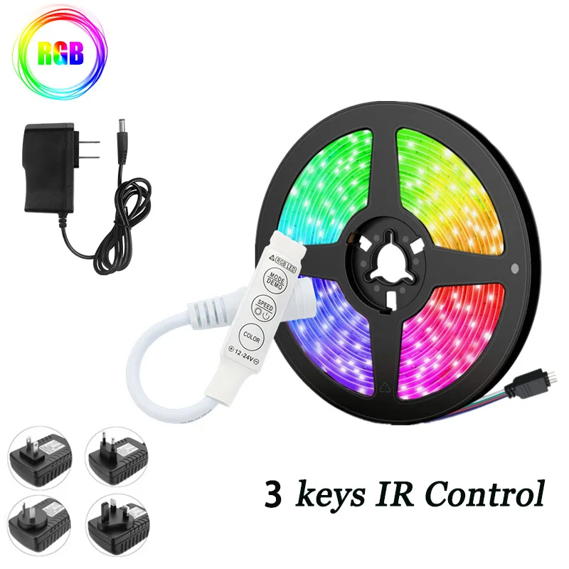 Tira de luces LED para habitación, 24 V, WIFI, Bluetooth, RGB, cinta de luces LED de color para decoración, luces de neón navideñas, LED de 25 m, 30 m, 40 m, 50 m