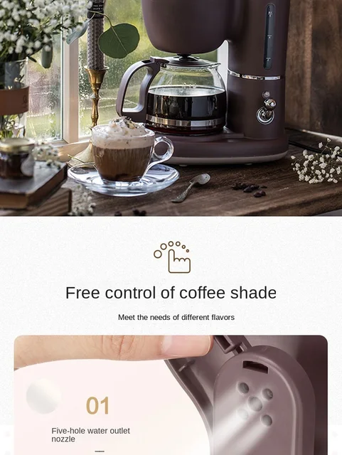 Cafetera eléctrica con filtro de goteo para el hogar, pequeña tetera de  vidrio multifunción, 220 ML, 600 V - AliExpress