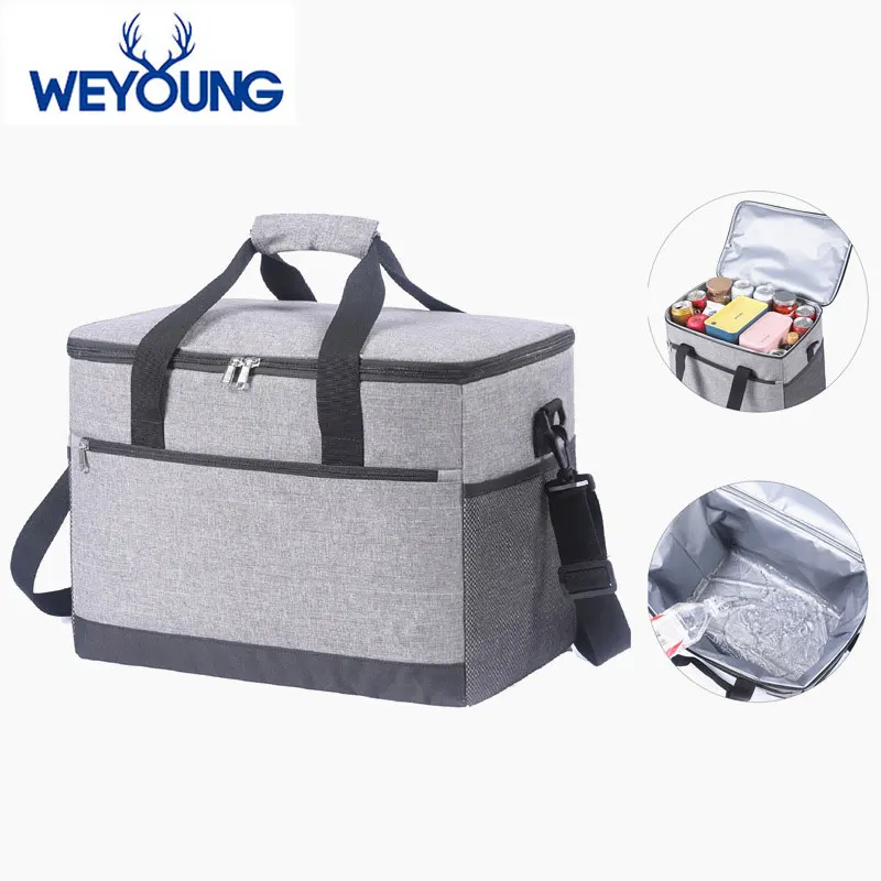 30L High Capacity Fridge Bags Insulated Bag Lunch Box Outdoor Camping Picnic Tote Bags Hiking Food Keep Fresh Cooler Bag Storage aluminum foil insulated bags self sealing food storage bag thermal cooler keep camping picnic hot cold pouch 10pcs