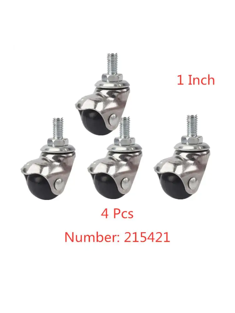 

4 Pcs/Lot 1 Inch Universal Wheel Screw Rod Pulley Sofa Table And Chair Furniture Ball Wholesale Caster
