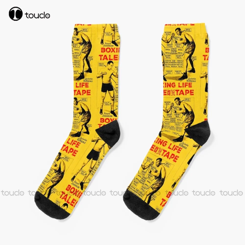 

Boxing And Boxers: Tale Of The Tape Socks Hiking Socks Men Christmas Gift Unisex Adult Teen Youth Socks Custom Women Men