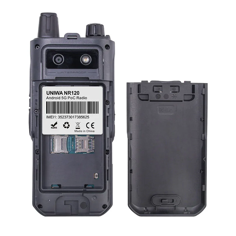 UNIWA NR120 5G PoC Radio Walkie Talkie Zello 2.4 Inch IPS Touch Screen 3GB 32GB IP68 Waterproof Android 13 5000mAh PTT SOS OTG