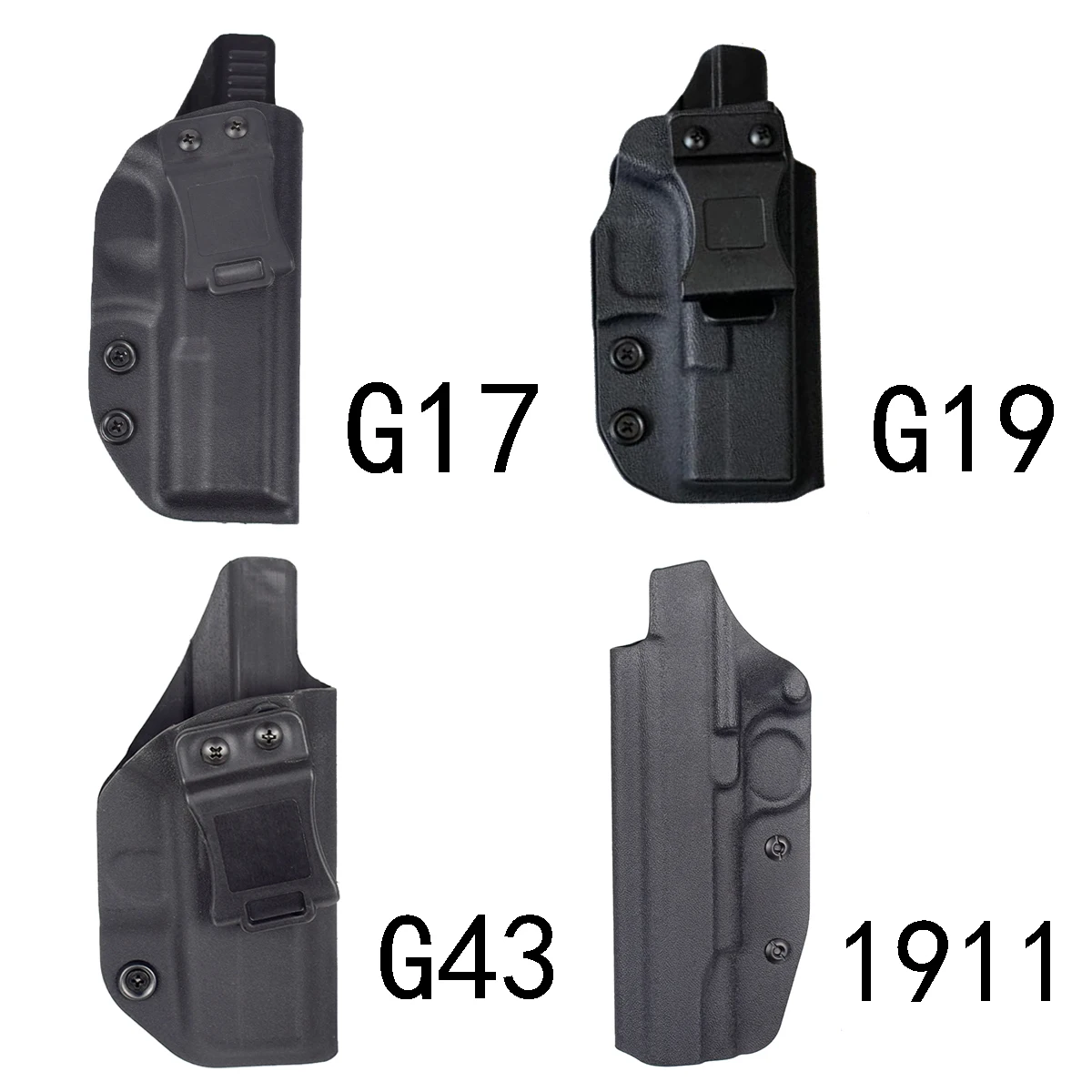 

Colt 1911 Glock 17 19 43 Tactical Inside Waistband Concealed Carry Holster Custom Belt Clip Single Double Stack Magazine Pouch