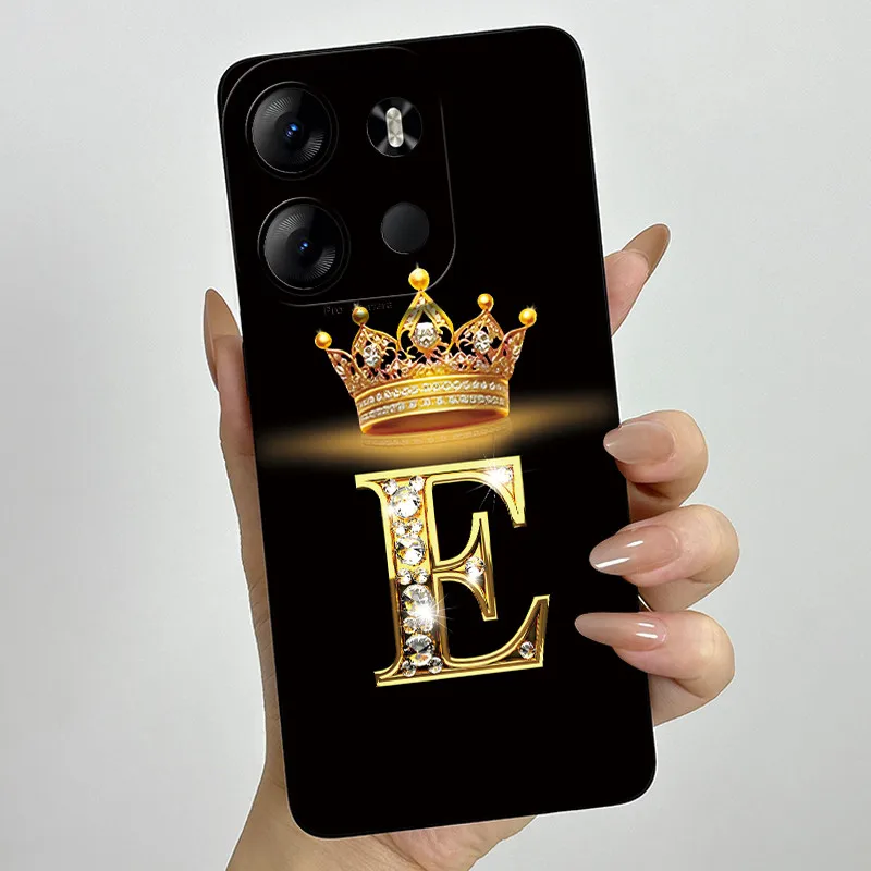 Crown Letter Soft Liquid Silicone Phone Case - Enhanced Grip Bumper Cover