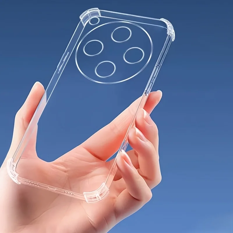Clear Silicone TPU Transparent Phone Case, Soft and Durable Back Cover