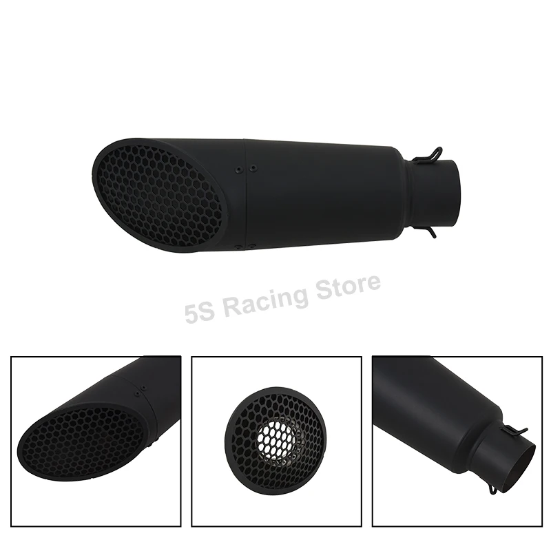 Universal 51MM Motorcycle Grid Mesh Exhaust Escape Modify Muffler Pipe DB Killer For MT07 MT09 Z900 RC390 ZX4R S1000RR Stainles - Image 5