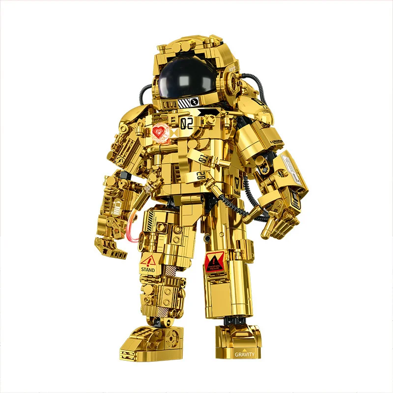 

Полумеханические строительные блоки ZHEGAO в виде астронавта, коллекционная версия пазла, сборные фигурки, украшения, детские игрушки