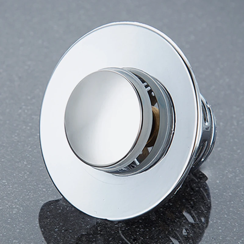 Universal Stainless Steel Pop-Up Bounce Core Basin Drain Filter Hair Catcher Shower Sink Strainer Bath Stopper Bathroom Tool drain filter basin drain stopper bathroom sink plug washbasin drain plug drain strainer bathroom sink stopper hair catcher stopper basin sink drain