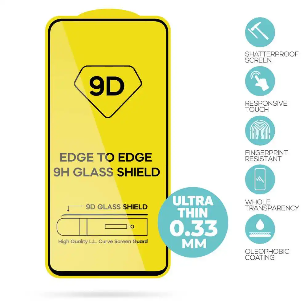 Protettore Di Vetro Temperato Salva Schermo 9D Bordo Nero Per Samsung Galaxy M52 5G