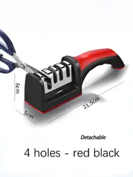 Enhanced 3-Stage Handheld Knife Sharpener with Non-Slip Base - 22cm (4 holes)