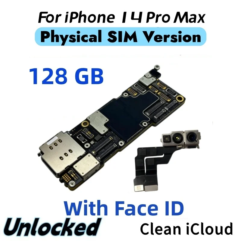 IPhone 14 Pro Max用の完全にテスト済みのマザーボード,Face ID付きの