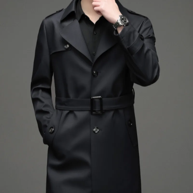 Men Jacket Coat Mid-length business trench coat casual jacket trench coat casual men jacket