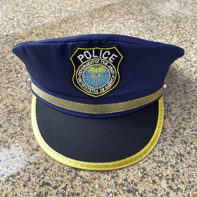 Gorra policía novedosa, sombrero disfraz juego rol para niños, sombreros para actuaciones actividades escolares