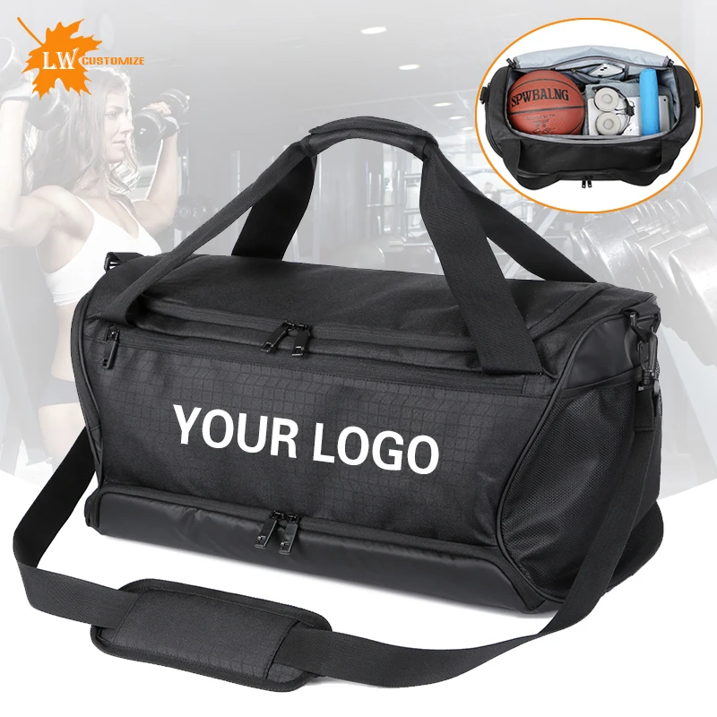 Women's Large Capacity Gym Bag Waterproof Swimming Yoga Bag Portable Sports Weekend Luggage With Print