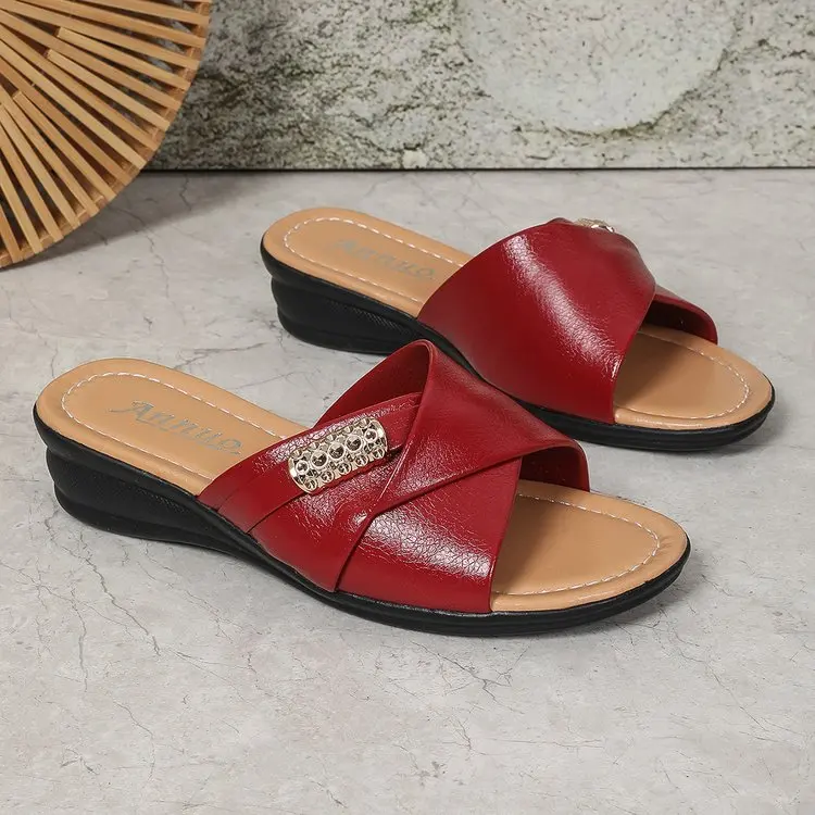 Sommerliche, runde, sexy und elegante Party-Slipper, modische, heiß begehrte neue Übergrößen-Damen-Outdoor-Strandslipper – Detail 38