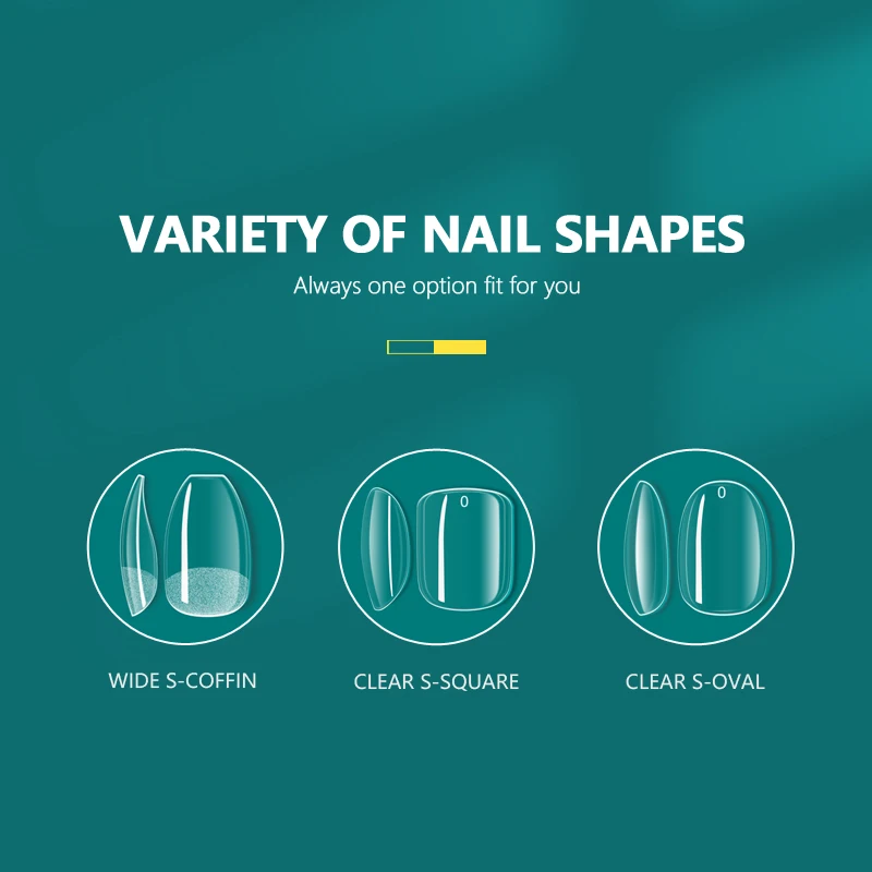 Nailpop 552pcs PRO 길이/중간/짧은 거짓 손톱 확장용 팁에 누르기 디자인이 있는 인공 손톱 네일 액세서리