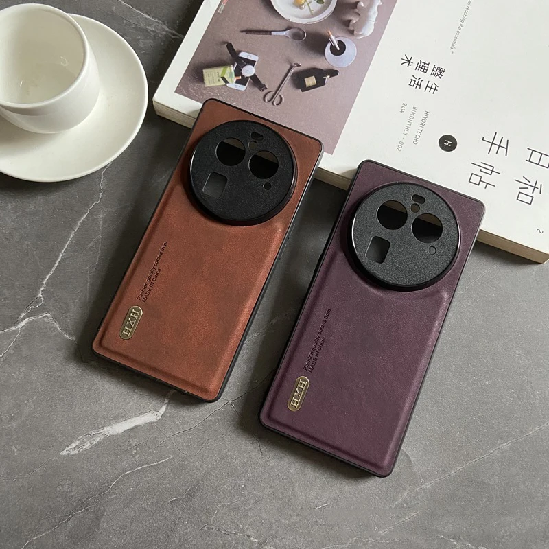 OPPO Find X6 Pro Realme GT5 11 Plus C53 Reno 10 8T 케이스용 마그네틱 가죽 무광 소프트 풀 카메라 보호 커버 쉘
