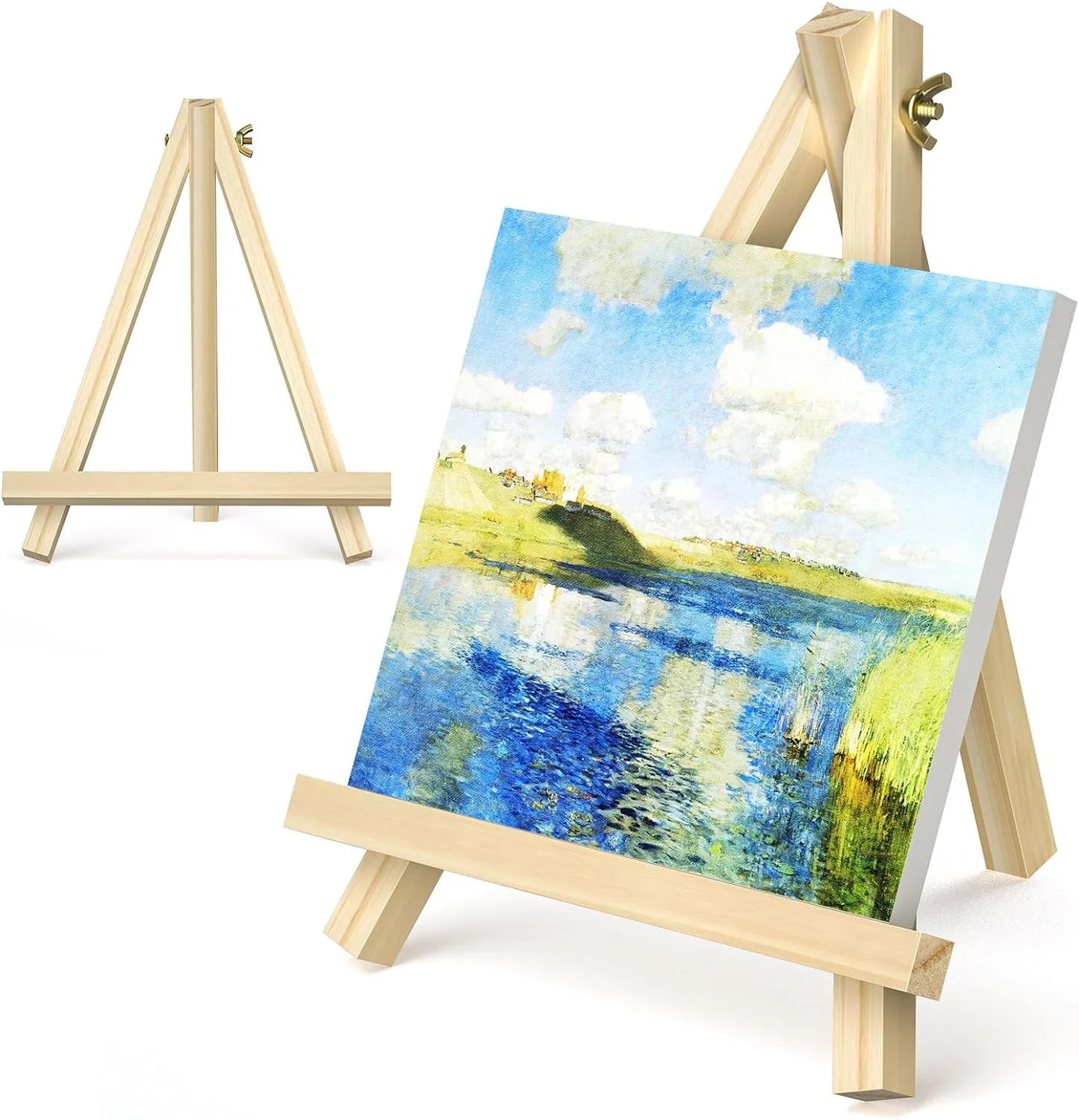 1Pcs Wood Mini Easel Frame Desktop Triangle Display Stand Wedding Table Card Stand Holder Children Painting Craft Artist Tripod