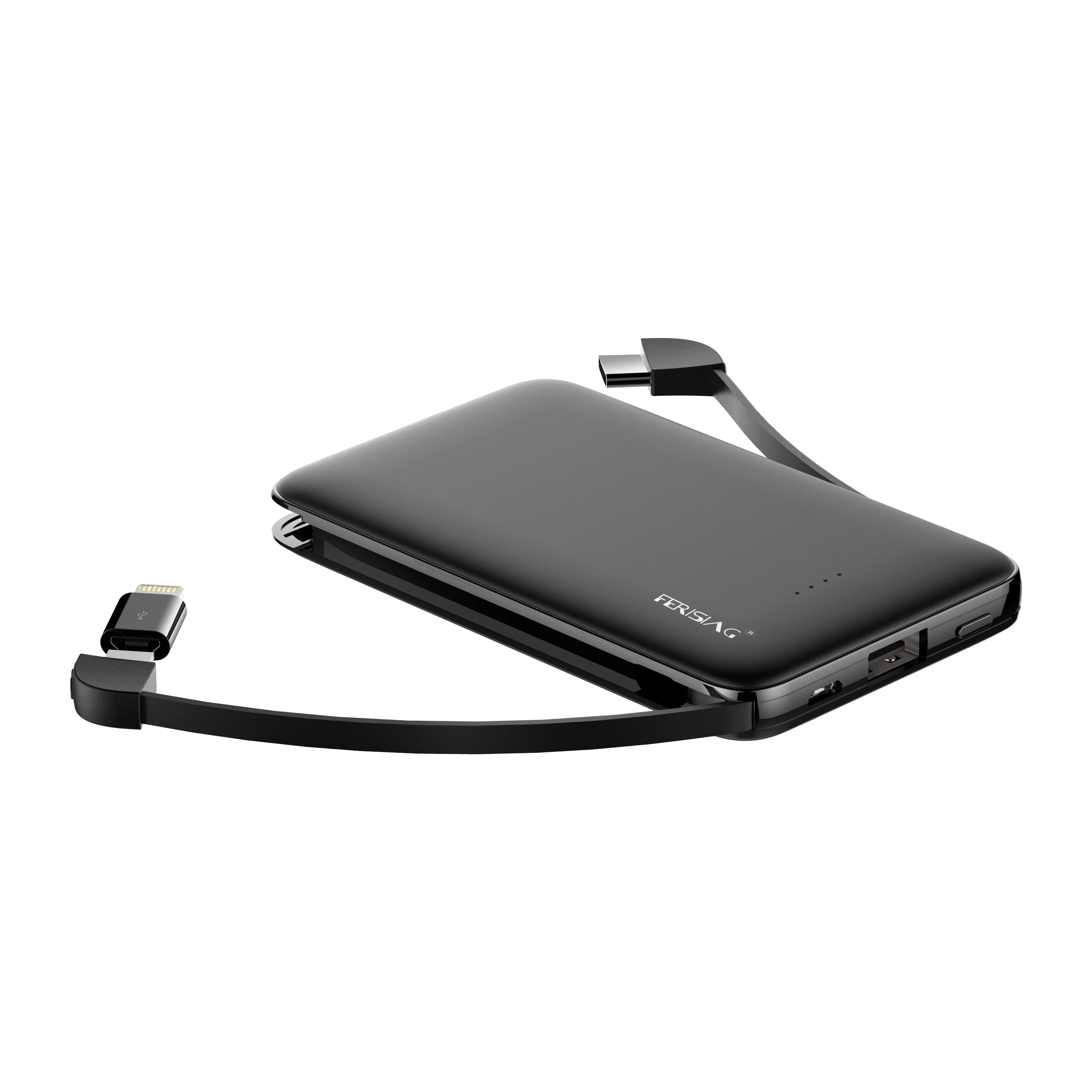 portable phone charger FERISING 5000mAh Power Bank USB Type C Mini Portable Charger PowerBank External Battery Charging for Mobile Phone Pover banks best battery pack Power Bank