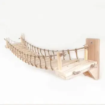 벽 마운트 고양이 다리 애완 동물 고양이 나무 집 침대 해먹 Sisal 고양이 사다리 단계 Scratcher 게시물 고양이 등산 프레임 가구 고양이 장난감