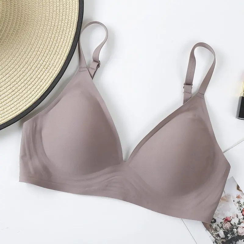 New arrival Fashion brand New Craft Bra Jelly Soft support Solid color deep V Underwire bra underwear