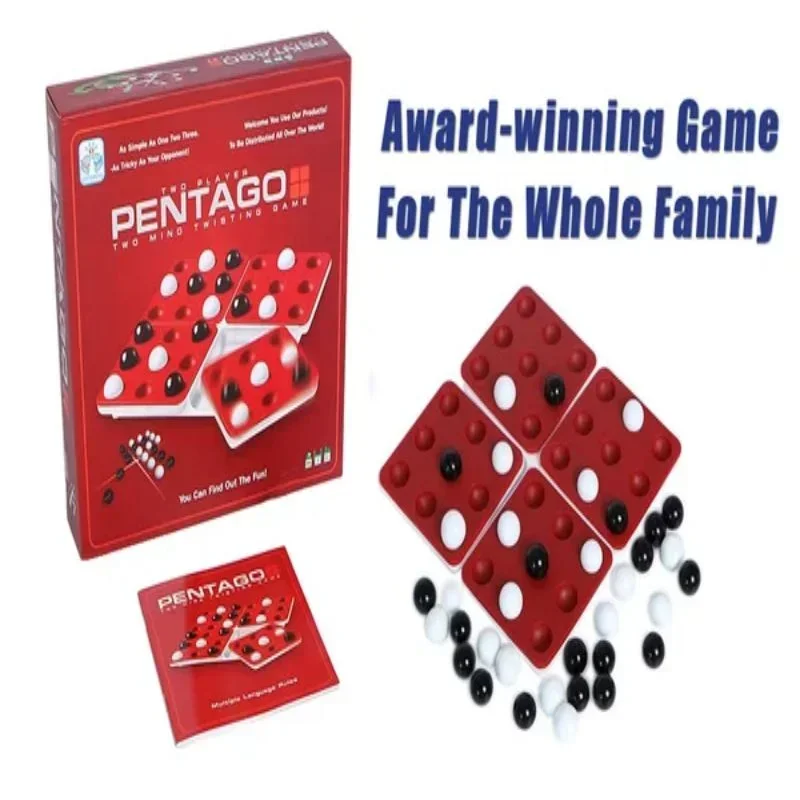 

Pentago игра Pentago настольная игра Gomoku Magic Gomoku с черно-белыми шариками родительская головоломка настольная игра шахматы Gobang Qenueson