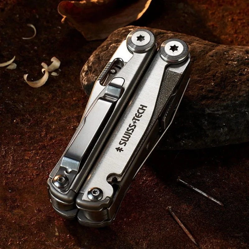 SWISS TECH 18in1 Multitool Dolding pliers Camping Tactical Survival Hunting Outdoor Hiking EDC