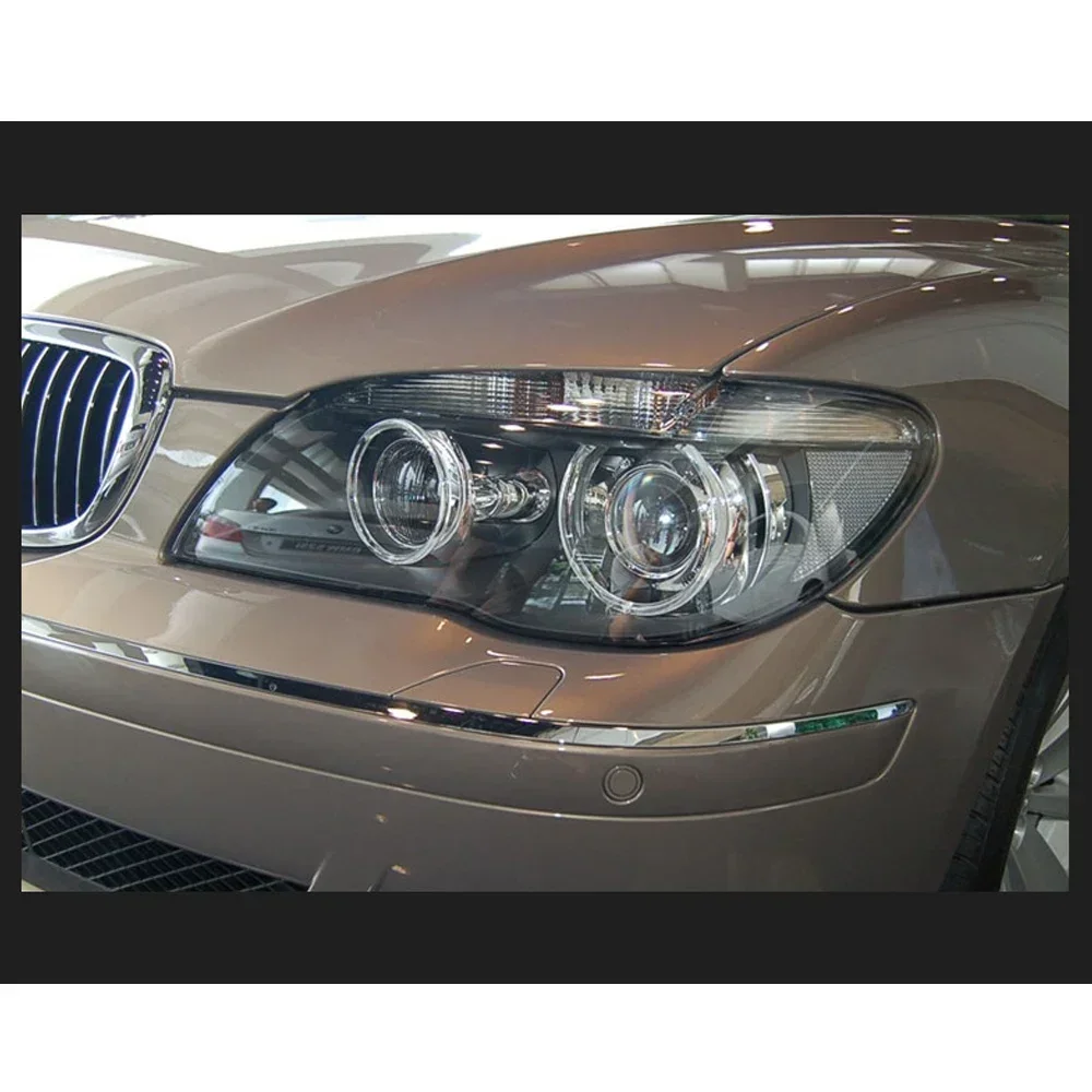 자동차 스타일링 헤드라이트 클리어 커버, 프론트 헤드램프 렌즈 클리어 램프 커버 쉘, BMW 7 시리즈 E65 E66 2005-2008, 1 쌍