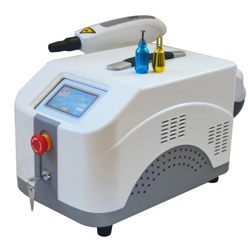 

New Technology Mini Whitening Face Laser Portable Q Switched Nd Yag 1064 532nm Tattoo Removal Laser Device Carbon Peel
