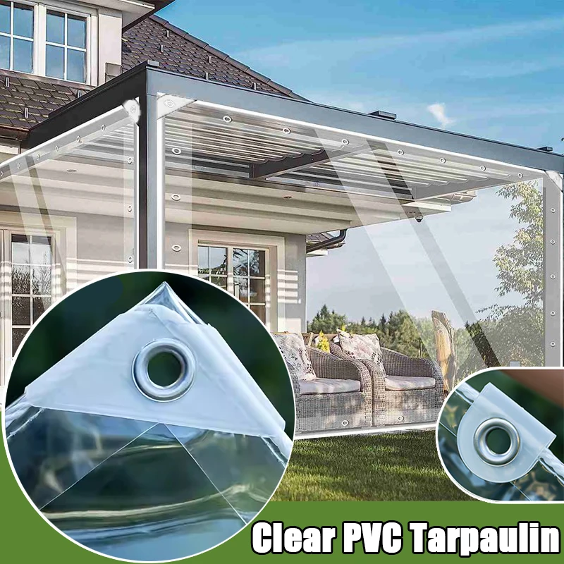 Transparant PVC kunststof gordijn met ritssluiting