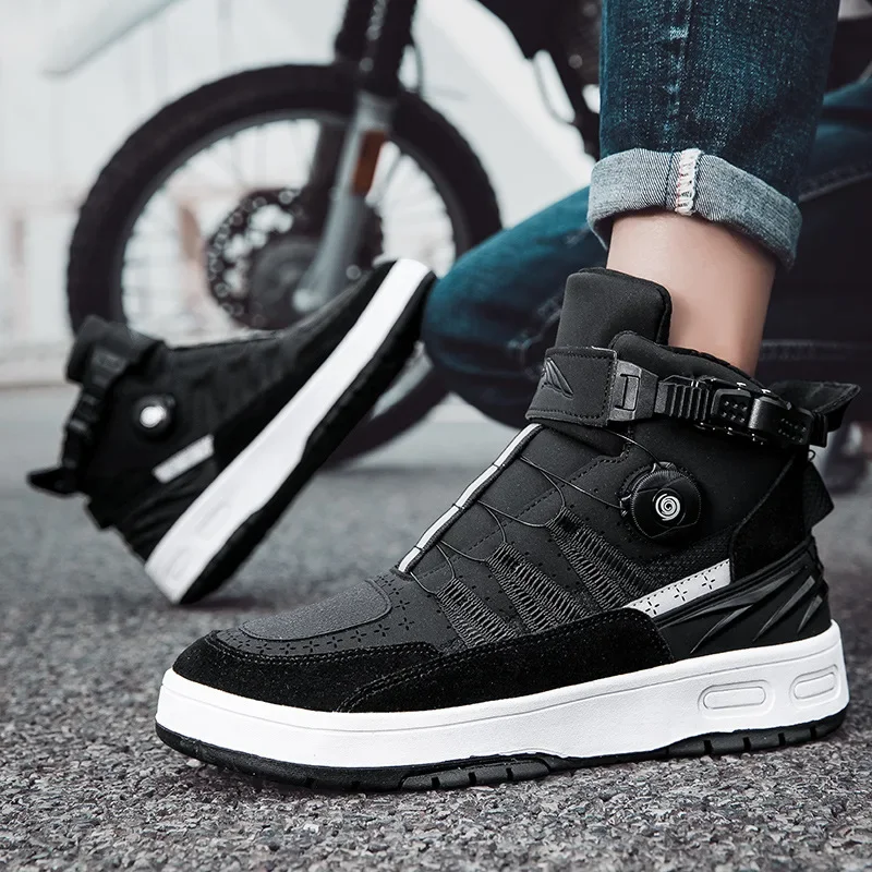 Off-road Riding Shoes Protection Bike Boots for Couples Men Sports Shoes for Professional Racers Motorcycle Moto Equipment