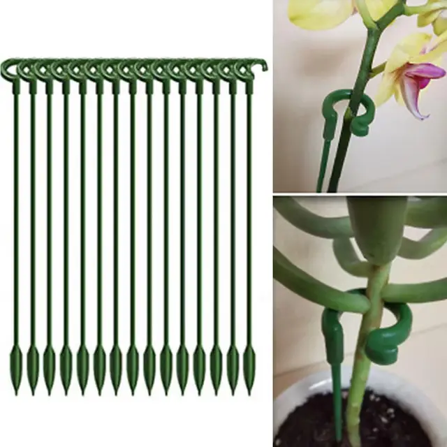 10 Darabos Növényi Növekedési Pólus Műanyag Zöld Színű Cserepes Tartó - Image 4