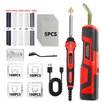USB Rechargeable Plastic Welder Upgrade Handle Cordless 400PCS Hot Staple Gun LED Plastic Welding Car Bumper Repair Kit 1