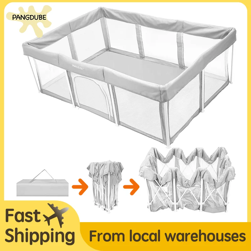 PANGDUBE Easy Folding Hildren's Playpen Baby Games Park Indoor & Outdoor Playground for Kids Baby Activity Fence Toddler Playpen baby playpen