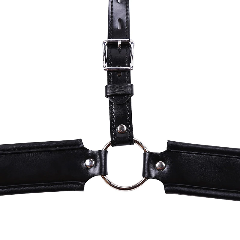 Mens Lingerie Sexy Underwear Fetish Crotchless Chastity Leather Panties Harness Briefs Hollow Out Jockstrap G-string With Lock