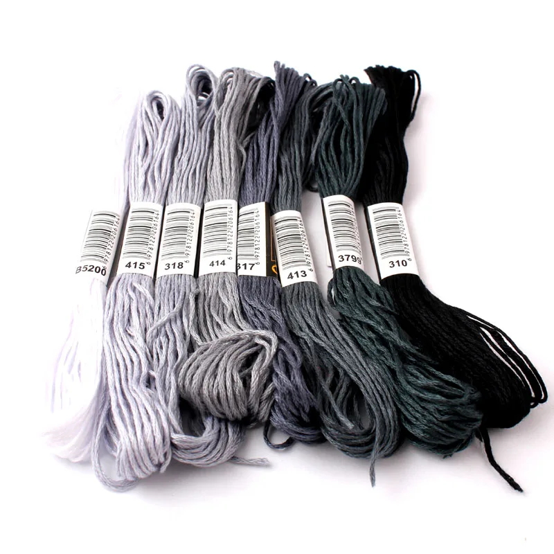 Cross Stitch Floss Cross Stitch thread The Unique Style 8 Cross Stitch Embroidery Thread Floss Sewing Skeins Craft Dofferent Gradient Color