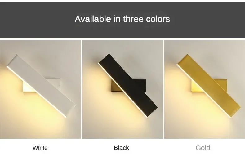 Description Picture 5 of itemLED Wall Lamp Nordic 360° Rotatable Adjustable Wall Lights Creative Bedroom Bedside Reading Lamps Indoor Home Decor Sconces