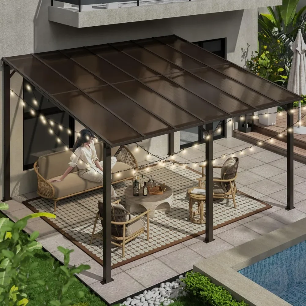 Description Picture 3 of itemGazebo, Outdoor Gazebos on Clearance with Aluminum Frame, Wall Mounted Gazebo & Pergola, Lean to Gazebo Awnings
