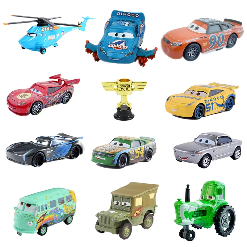 Car Toy Model Cars 2 Metal Disney Pixar 3 King Plane Cup Cruz Ramirez Jackson Storm Sterling Fillmore Lightning Mcqueen for Kid Gift