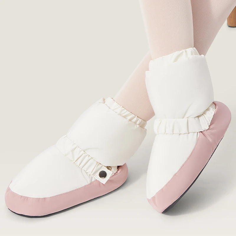 Dance Shoes Ballet Shoes Winter Dance Boots Warm-Up Short Boots Warm Anti-Slip Training Adult Cotton
