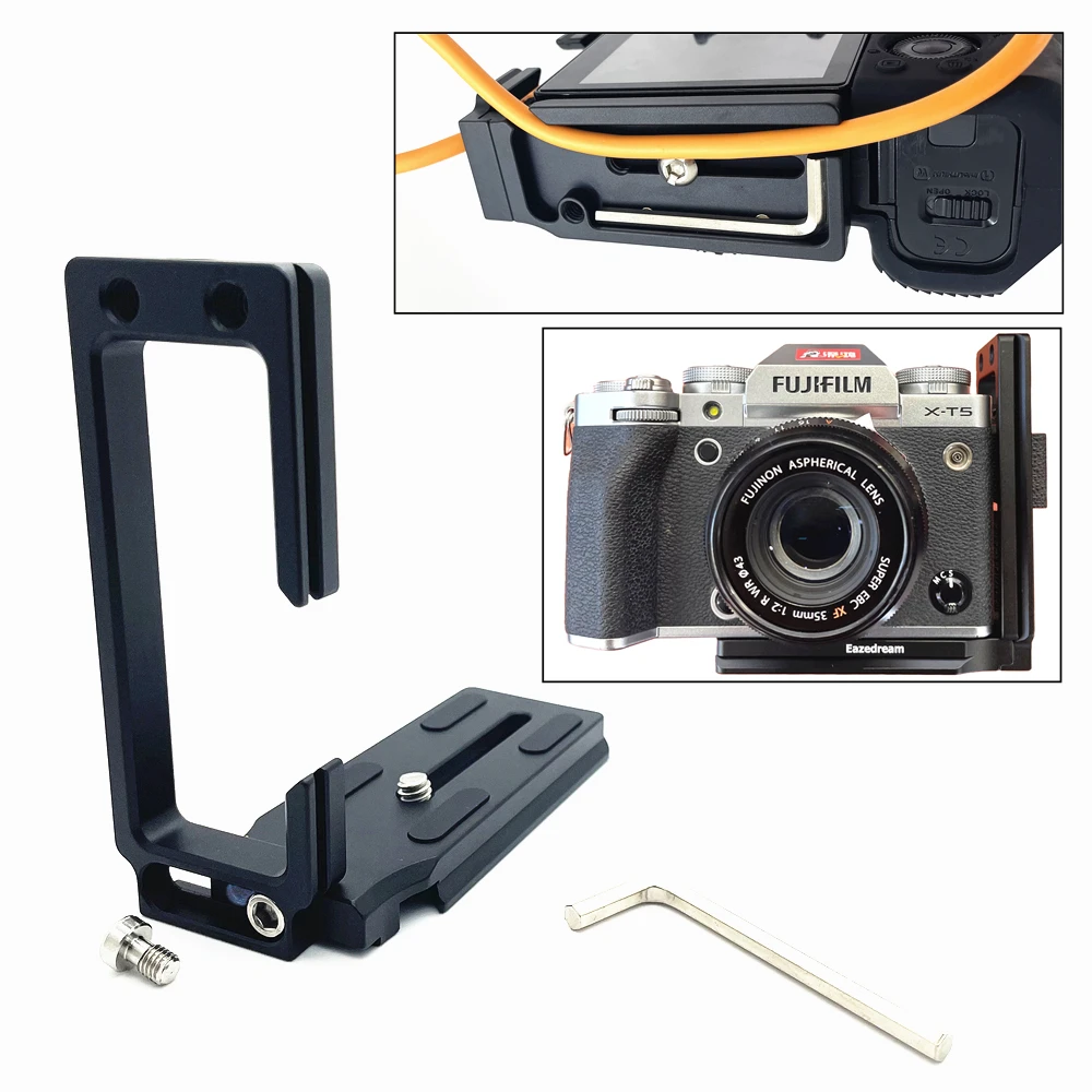 Xt5 Cable Lock Quick L Plate Supporto Per Treppiede Per Fujifilm X-T5 Fuji Xt5 Mirrorless Camera Live Streaming Tethered Shooting