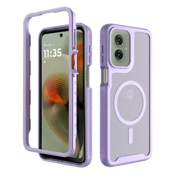 360 Full Protection Magnetic Shockproof Clear Hard PC Cover for Motorola Moto G Series (PP)