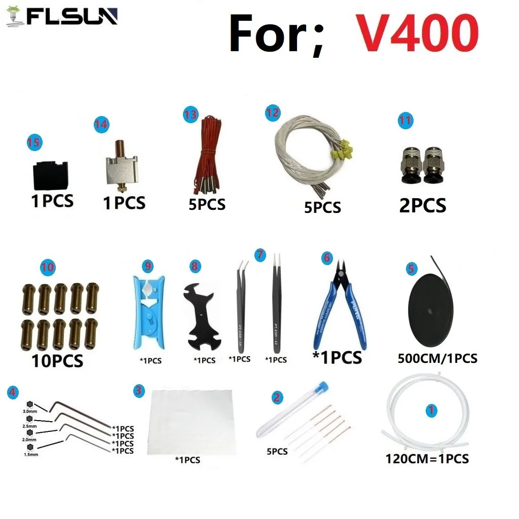 FLSUN V400 Clean 42 Suits 3d Printer Accessories Cleaning Needle Heating Rods The Temperature Sensor Nozzle Parts Wholesale