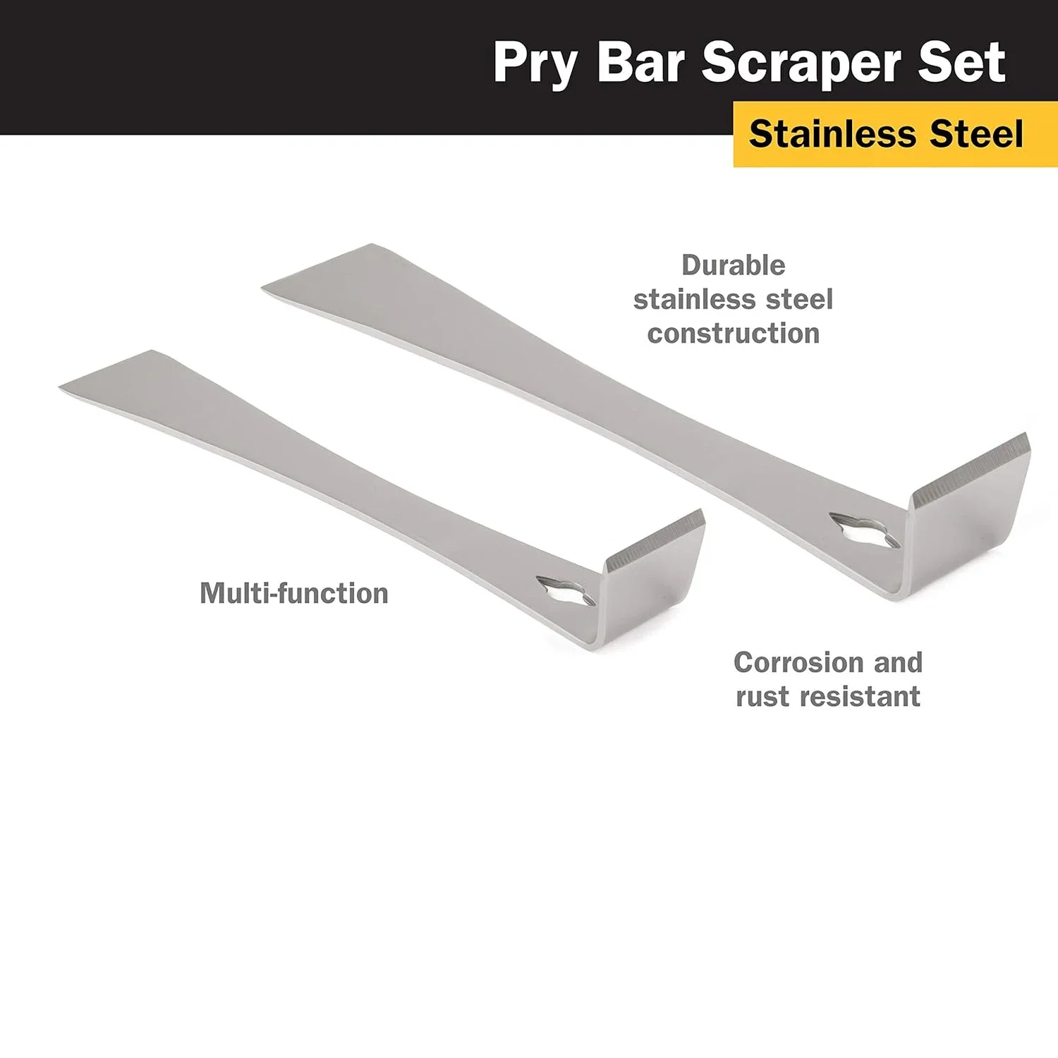 1pc Stainless Steel Pry Bar Scraper, 10 Inch Long, Pry-Tool, Scraper and Pry Bar, Metal Pry Tool, Flat Pry-Bar, Long Scraper