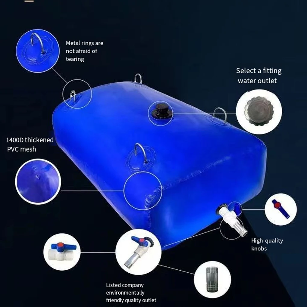 110L/240L 접이식 물 저장 용기 휴대용 탱크 대용량 물 가방 건조 저항 물 저장 용기