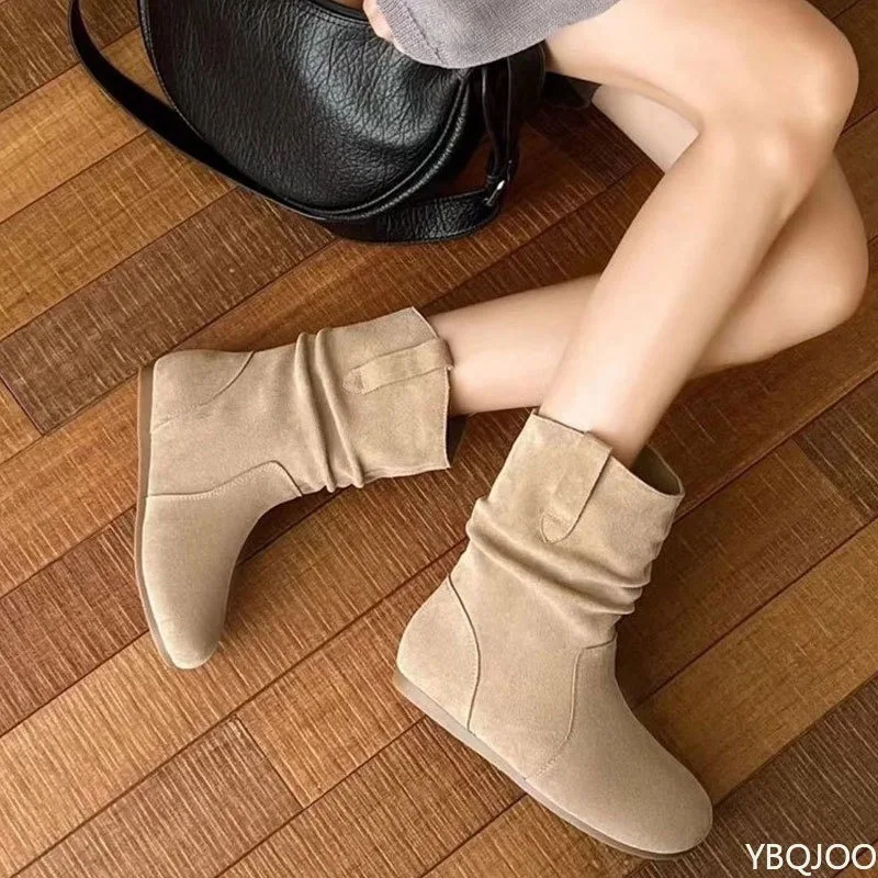 Lässige, bequeme, modische High-Top-Damenstiefel, Herbst, neue atmungsaktive Arbeitskleidungsschuhe, trendige, vielseitige Anti-Rutsch-Sicherheitsschuhe – Detail 3