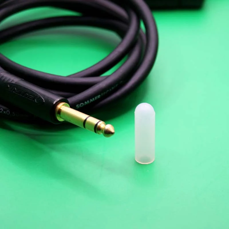 Headphone Plug Silicone Protective Cover Electronic Accessories Guitar Connection Cable Insert Silicone Cap 1PC