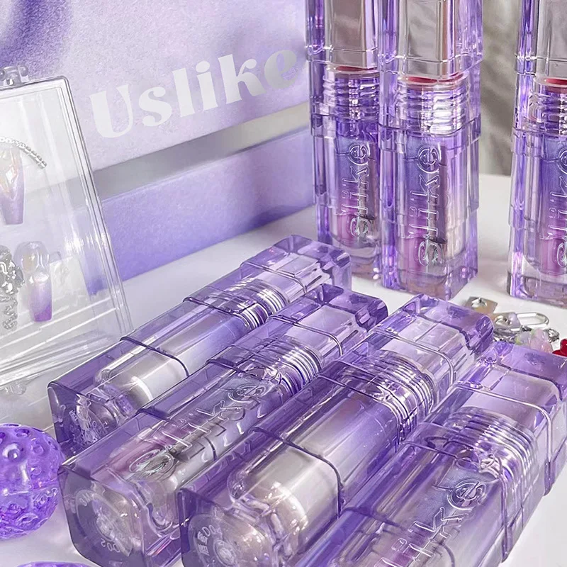 Water light series lip glaze moisturizing long-lasting whitening lipstick lip gloss fine flash water light mirror glass glaz