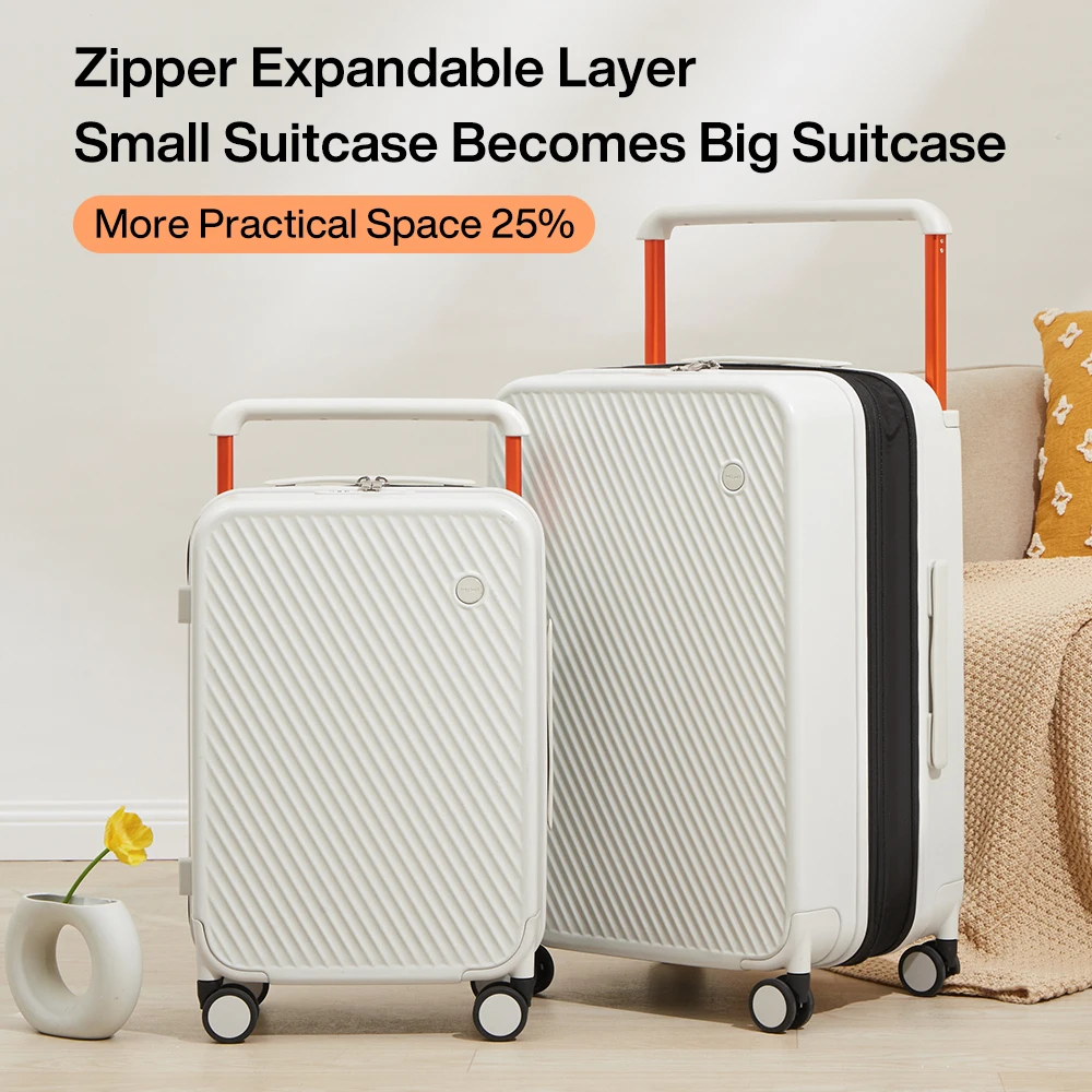 MIXI Expandable Carry On Luggage Lightweight Large Capacity Wide Handle PC Travel Suitcases Spinner Wheels TSA Lock 20 24 Inch spinner luggage