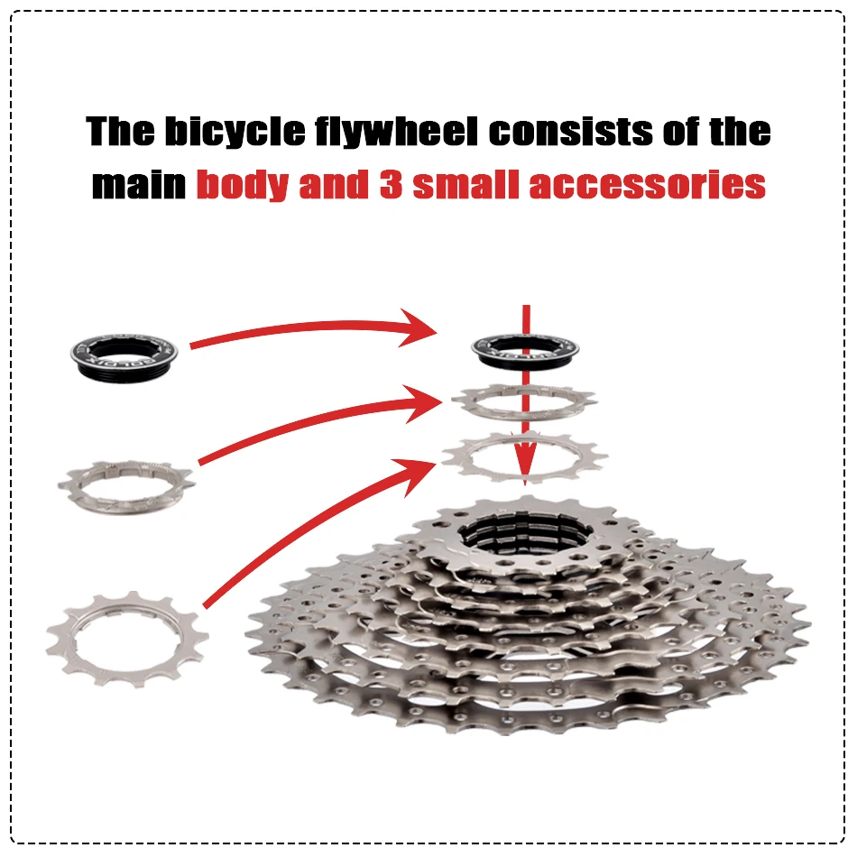 Bicycle Cassette GOLDIX MTB/Road 11-25/28/32/34/36T 8/9/10/11/12 speed sprocket flywheel for Shimano SRAM